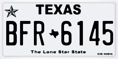 TX license plate BFR6145