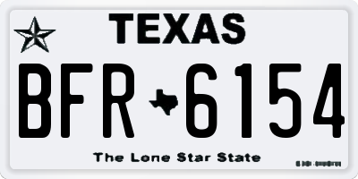 TX license plate BFR6154