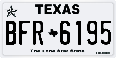 TX license plate BFR6195