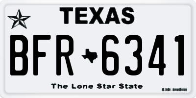 TX license plate BFR6341