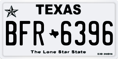TX license plate BFR6396