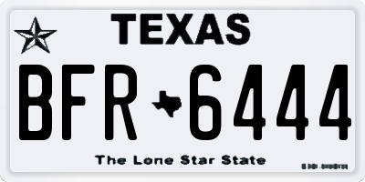 TX license plate BFR6444