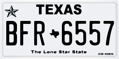 TX license plate BFR6557