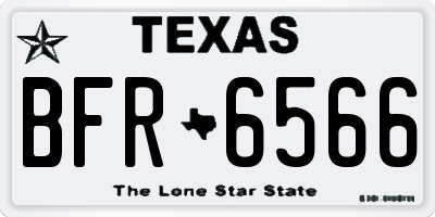 TX license plate BFR6566