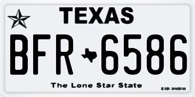 TX license plate BFR6586