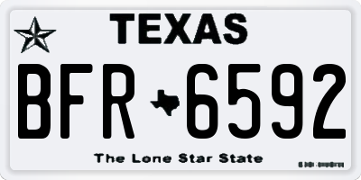 TX license plate BFR6592