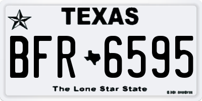 TX license plate BFR6595