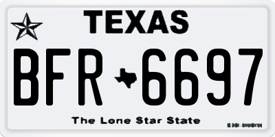 TX license plate BFR6697
