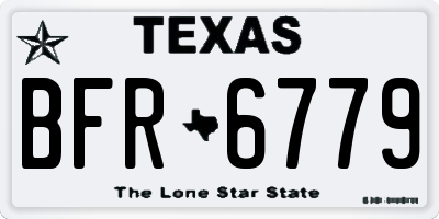TX license plate BFR6779