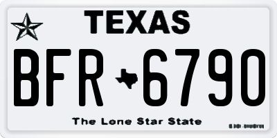 TX license plate BFR6790
