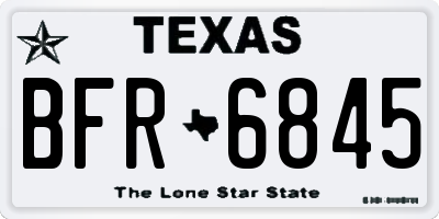 TX license plate BFR6845
