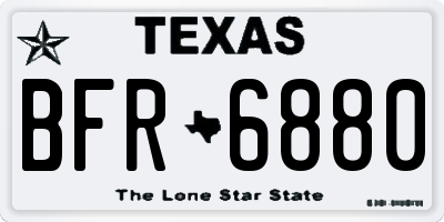 TX license plate BFR6880