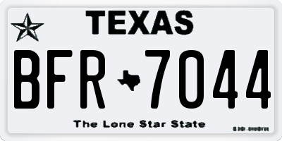TX license plate BFR7044