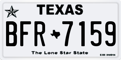 TX license plate BFR7159