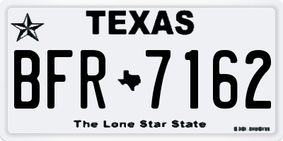 TX license plate BFR7162