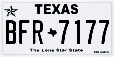 TX license plate BFR7177