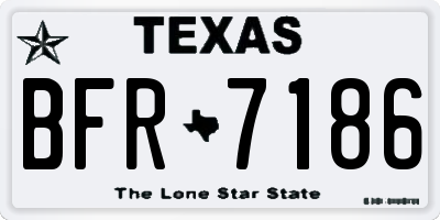 TX license plate BFR7186