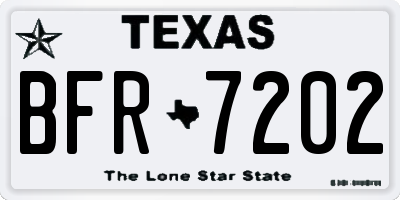 TX license plate BFR7202