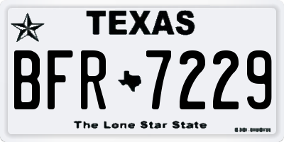 TX license plate BFR7229