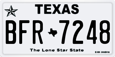 TX license plate BFR7248