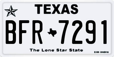 TX license plate BFR7291