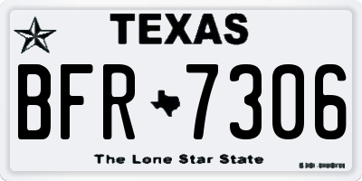 TX license plate BFR7306