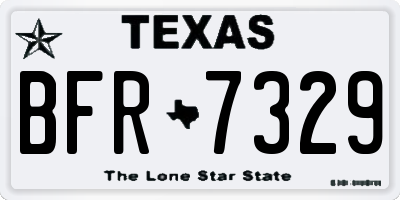 TX license plate BFR7329