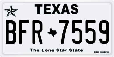 TX license plate BFR7559