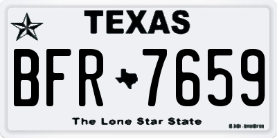TX license plate BFR7659