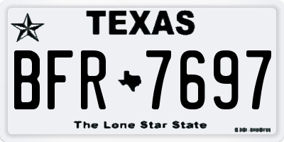 TX license plate BFR7697