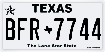 TX license plate BFR7744
