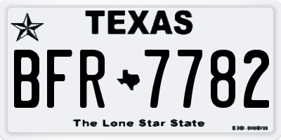 TX license plate BFR7782