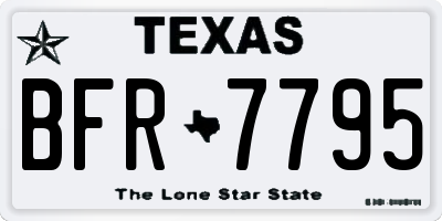 TX license plate BFR7795