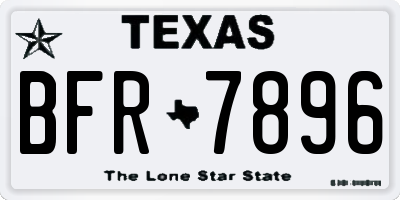 TX license plate BFR7896