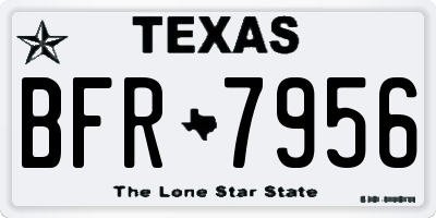TX license plate BFR7956