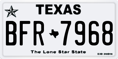 TX license plate BFR7968