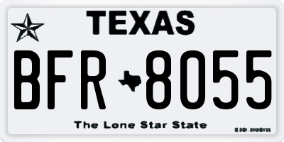 TX license plate BFR8055