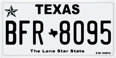 TX license plate BFR8095