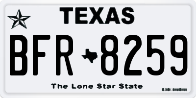 TX license plate BFR8259