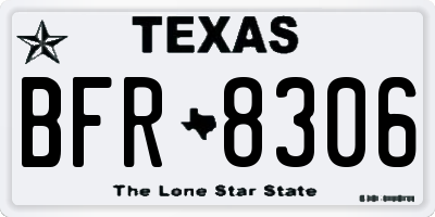 TX license plate BFR8306