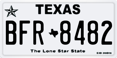 TX license plate BFR8482