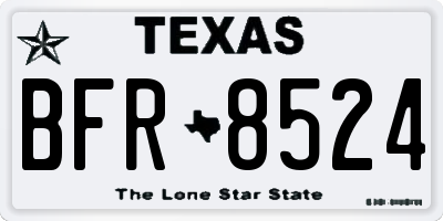 TX license plate BFR8524