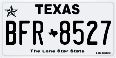TX license plate BFR8527
