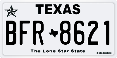 TX license plate BFR8621