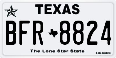 TX license plate BFR8824