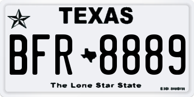 TX license plate BFR8889