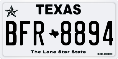 TX license plate BFR8894
