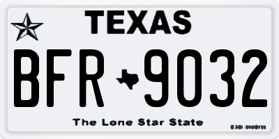 TX license plate BFR9032