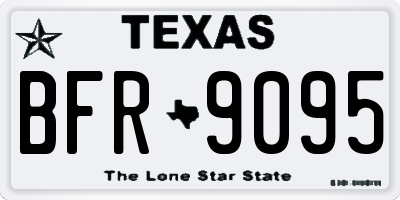 TX license plate BFR9095