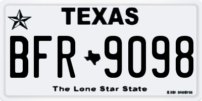 TX license plate BFR9098